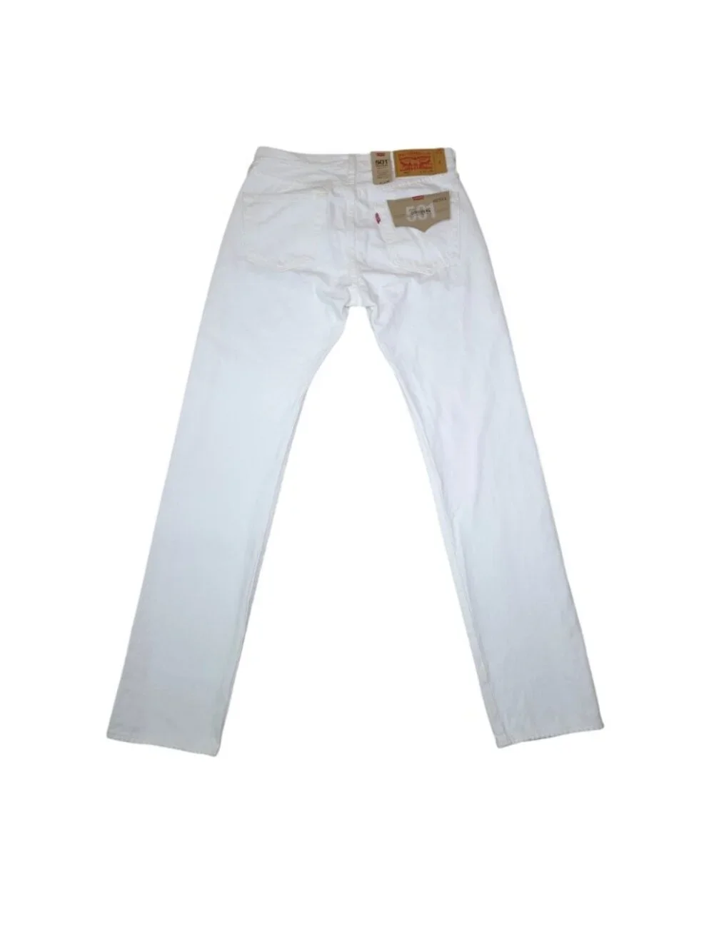 Levis 501 Original White Jeans W31 L34 Straight Leg 100% Cotton